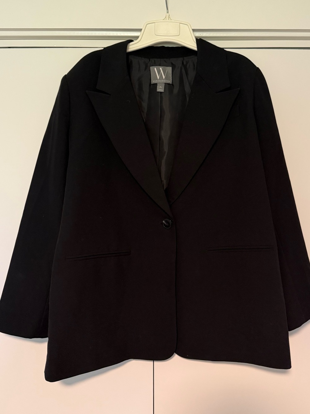 Worthington Black Single-Button Blazer Jacket